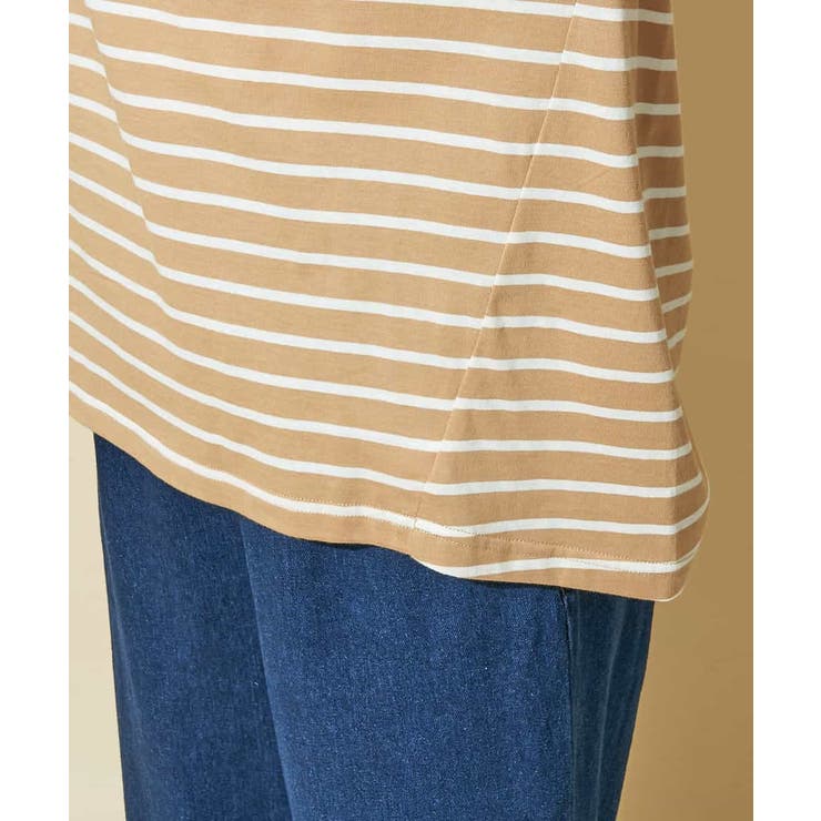 コクーンシルエットボーダーカットソー | OFUON | 詳細画像7 