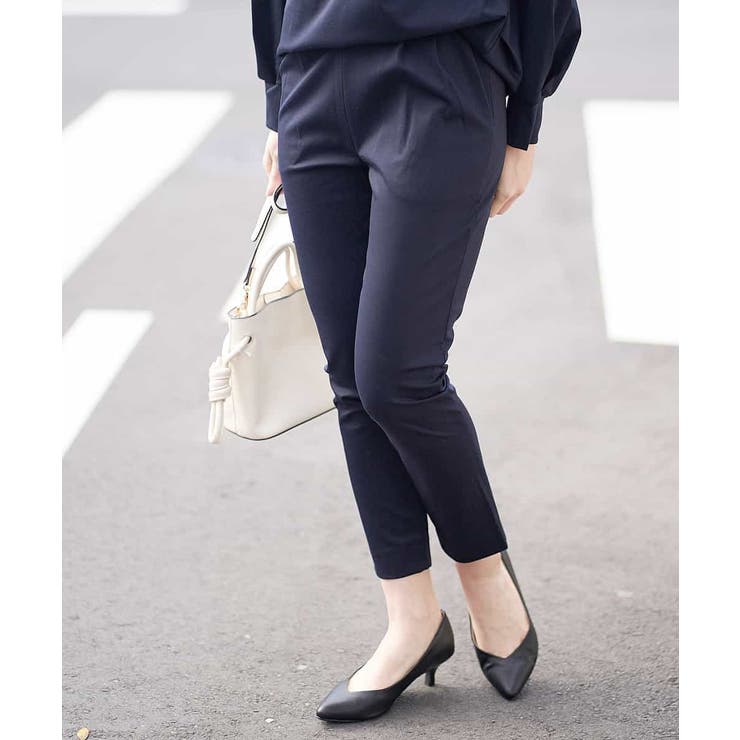 洗える】コンシールファスナーテーパードパンツ[品番：ITKW0001092