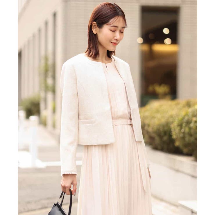 [セットアップ対応]ラメツイードノーカラージャケット | OFUON | 詳細画像10 