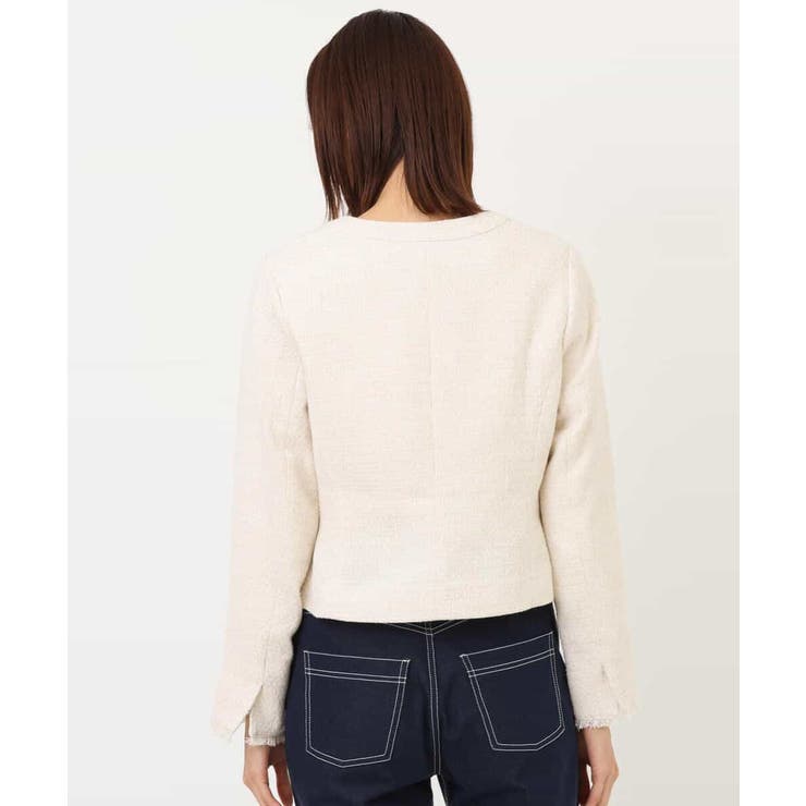 [セットアップ対応]ラメツイードノーカラージャケット | OFUON | 詳細画像21 