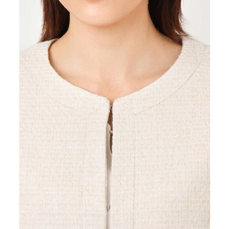 [セットアップ対応]ラメツイードノーカラージャケット | OFUON | 詳細画像22 