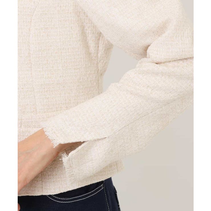 [セットアップ対応]ラメツイードノーカラージャケット | OFUON | 詳細画像23 