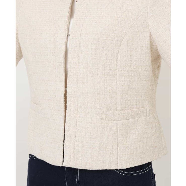 [セットアップ対応]ラメツイードノーカラージャケット | OFUON | 詳細画像25 