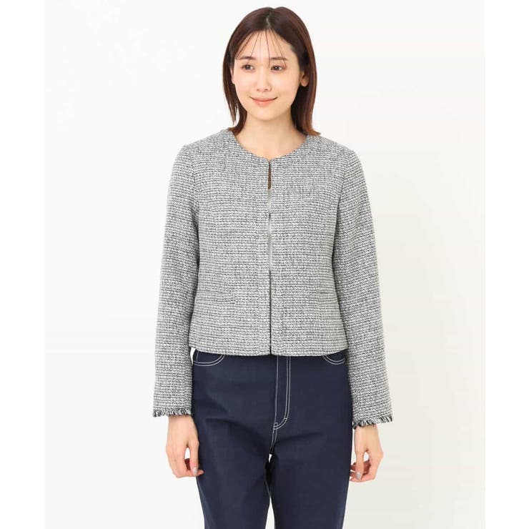 [セットアップ対応]ラメツイードノーカラージャケット | OFUON | 詳細画像30 