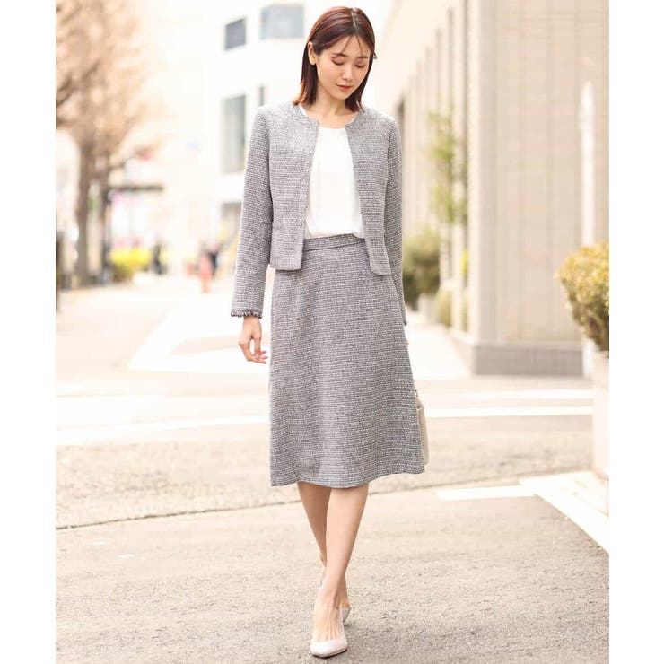 [セットアップ対応]ラメツイードノーカラージャケット | OFUON | 詳細画像8 