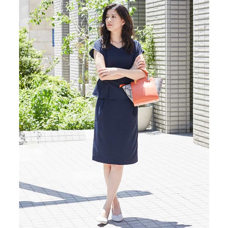 洗える】リネンライクタイトスカート[品番：ITKW0000057]｜OFUON