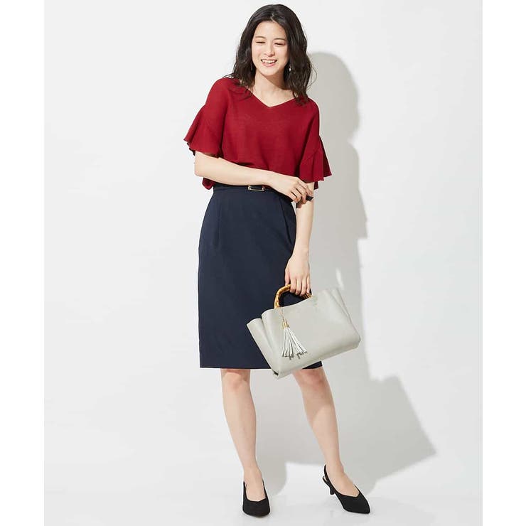 洗える】リネンライクタイトスカート[品番：ITKW0000057]｜OFUON