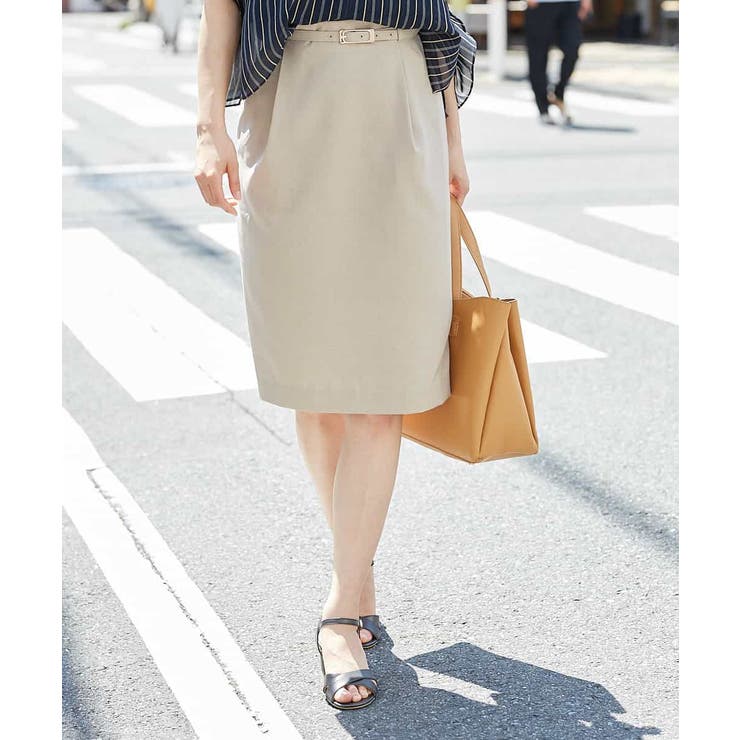 洗える】リネンライクタイトスカート[品番：ITKW0000057]｜OFUON