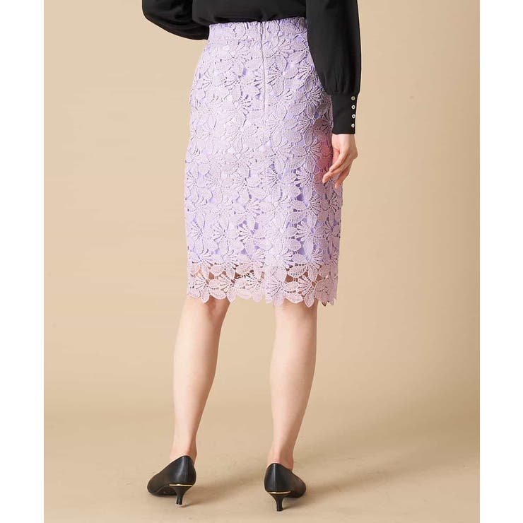 洗える】リーフ柄レースタイトスカート[品番：ITKW0001713]｜OFUON