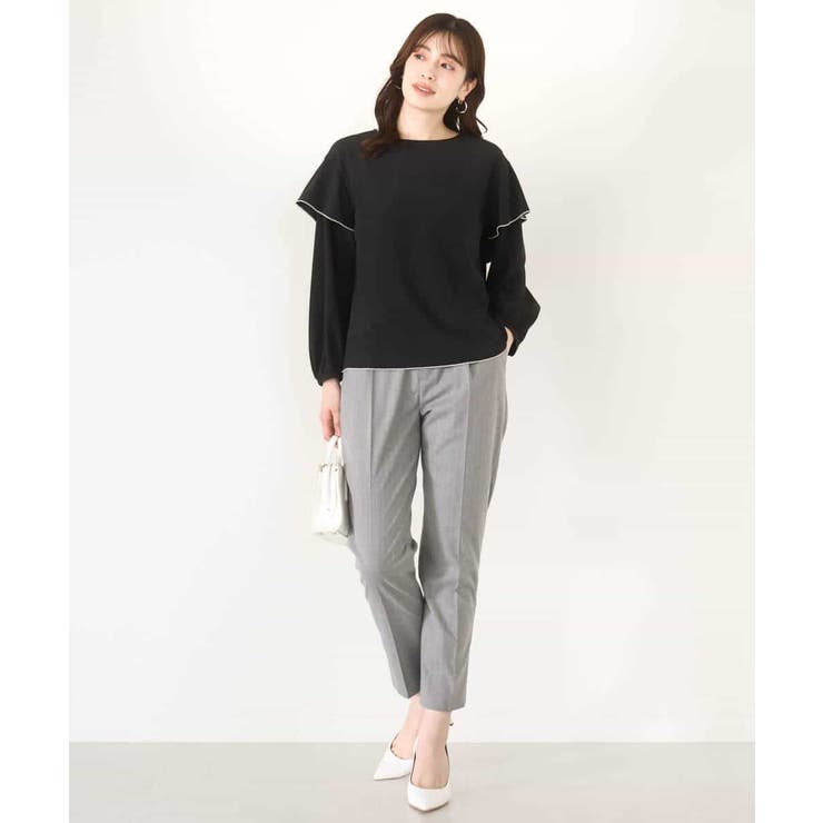 配色メロー フレアーデザインブラウス/洗える/WEB限定サイズあり | OFUON | 詳細画像10 