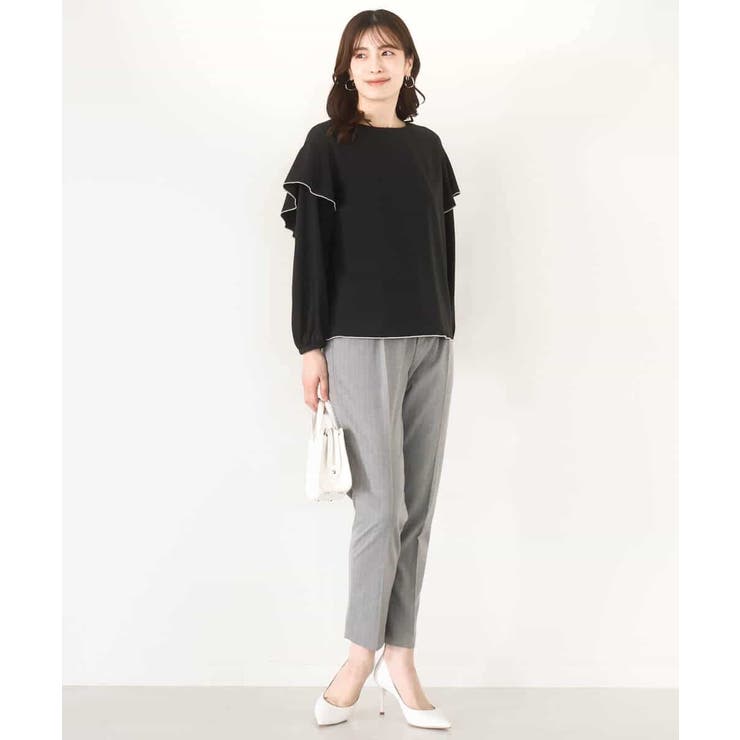 配色メロー フレアーデザインブラウス/洗える/WEB限定サイズあり | OFUON | 詳細画像11 