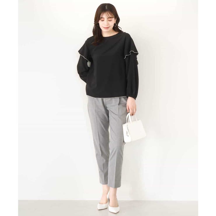 配色メロー フレアーデザインブラウス/洗える/WEB限定サイズあり | OFUON | 詳細画像12 