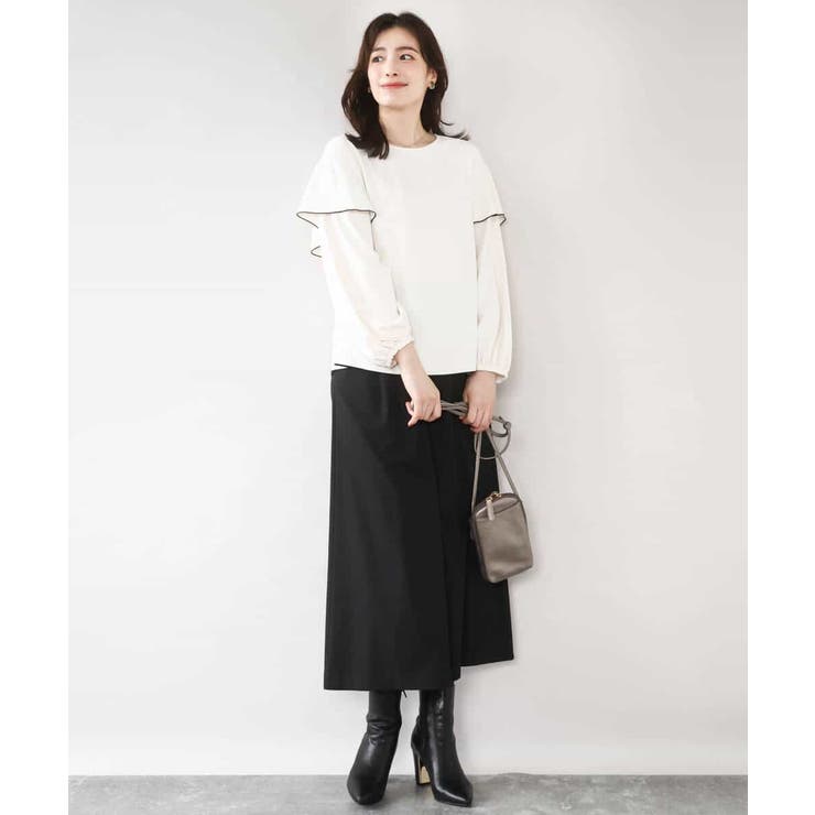 配色メロー フレアーデザインブラウス/洗える/WEB限定サイズあり | OFUON | 詳細画像15 