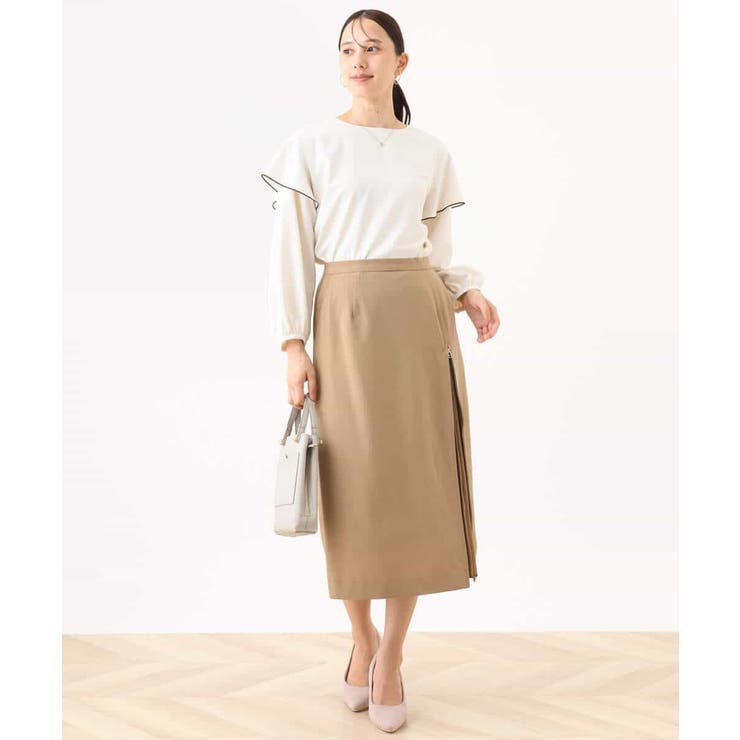 配色メロー フレアーデザインブラウス/洗える/WEB限定サイズあり | OFUON | 詳細画像7 