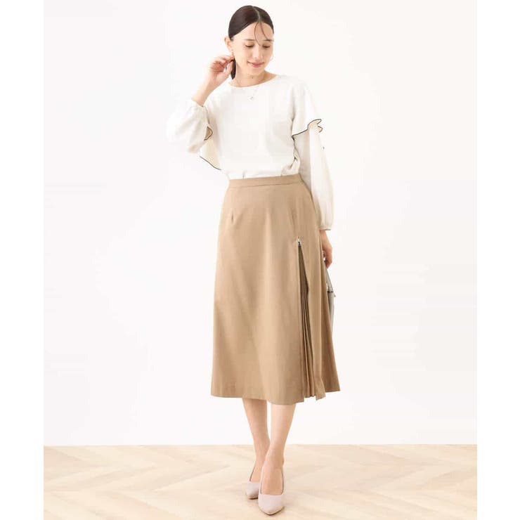 配色メロー フレアーデザインブラウス/洗える/WEB限定サイズあり | OFUON | 詳細画像8 