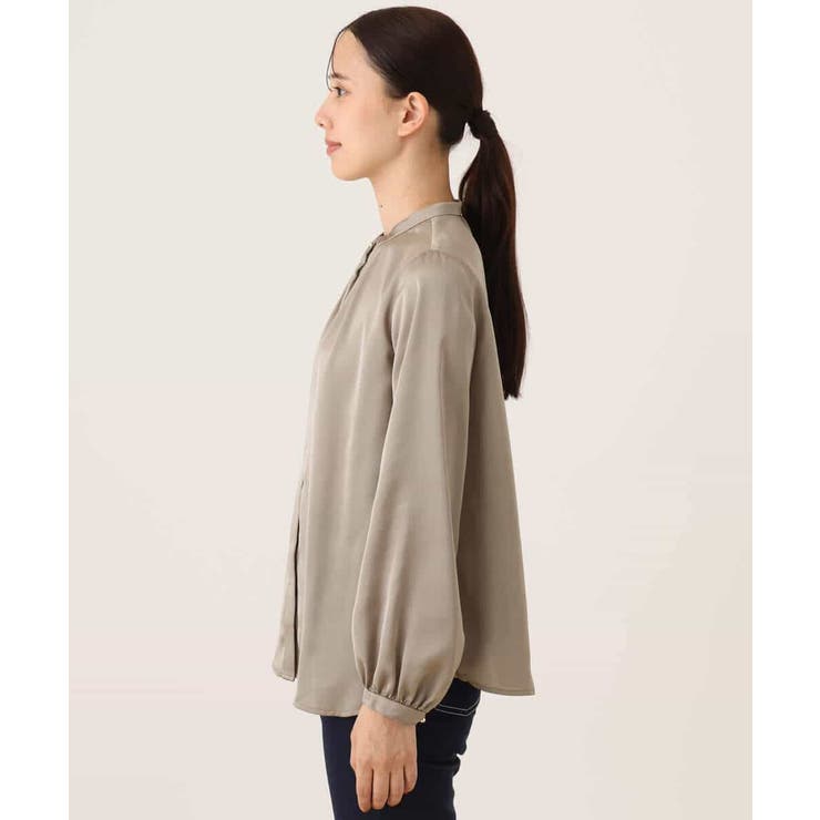 リボン付きバンドカラーブラウス/洗える/WEB限定サイズあり | OFUON | 詳細画像19 