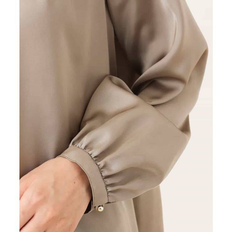 リボン付きバンドカラーブラウス/洗える/WEB限定サイズあり | OFUON | 詳細画像23 