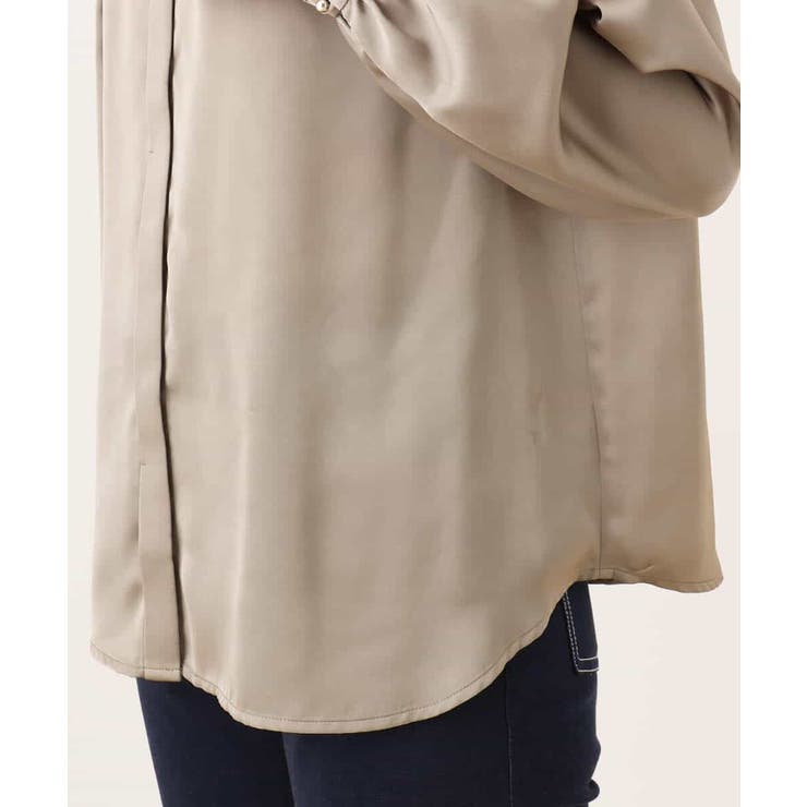 リボン付きバンドカラーブラウス/洗える/WEB限定サイズあり | OFUON | 詳細画像24 