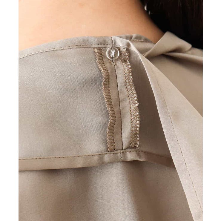 リボン付きバンドカラーブラウス/洗える/WEB限定サイズあり | OFUON | 詳細画像28 