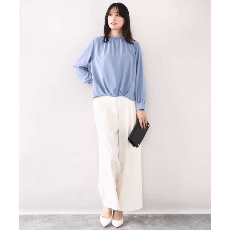 シャーリングネックデザインブラウス/洗える/WEB限定サイズあり | OFUON | 詳細画像35 