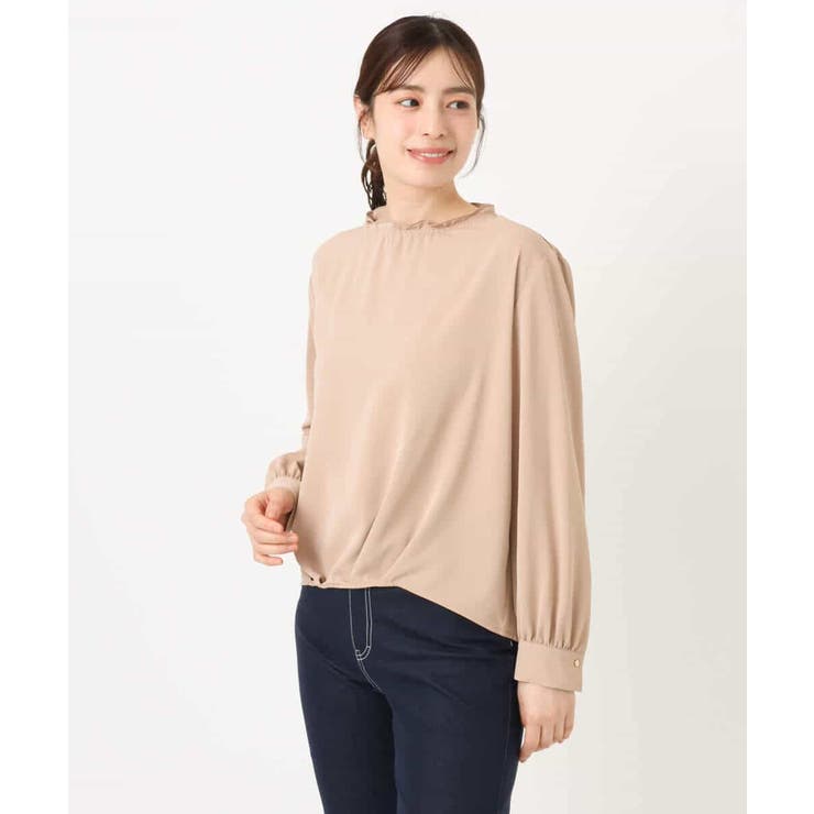 シャーリングネックデザインブラウス/洗える/WEB限定サイズあり | OFUON | 詳細画像45 