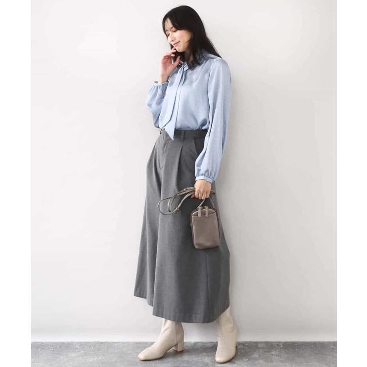 幾何柄ボウタイブラウス/洗える/WEB限定サイズあり | OFUON | 詳細画像10 