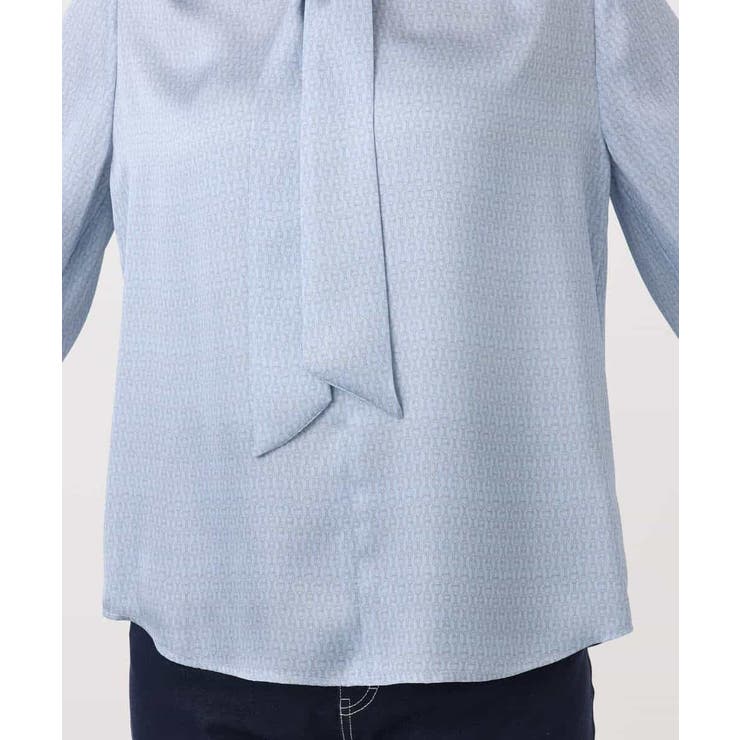 幾何柄ボウタイブラウス/洗える/WEB限定サイズあり | OFUON | 詳細画像17 