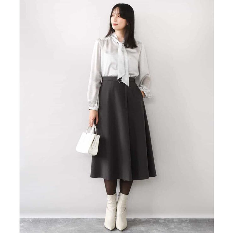 幾何柄ボウタイブラウス/洗える/WEB限定サイズあり | OFUON | 詳細画像23 