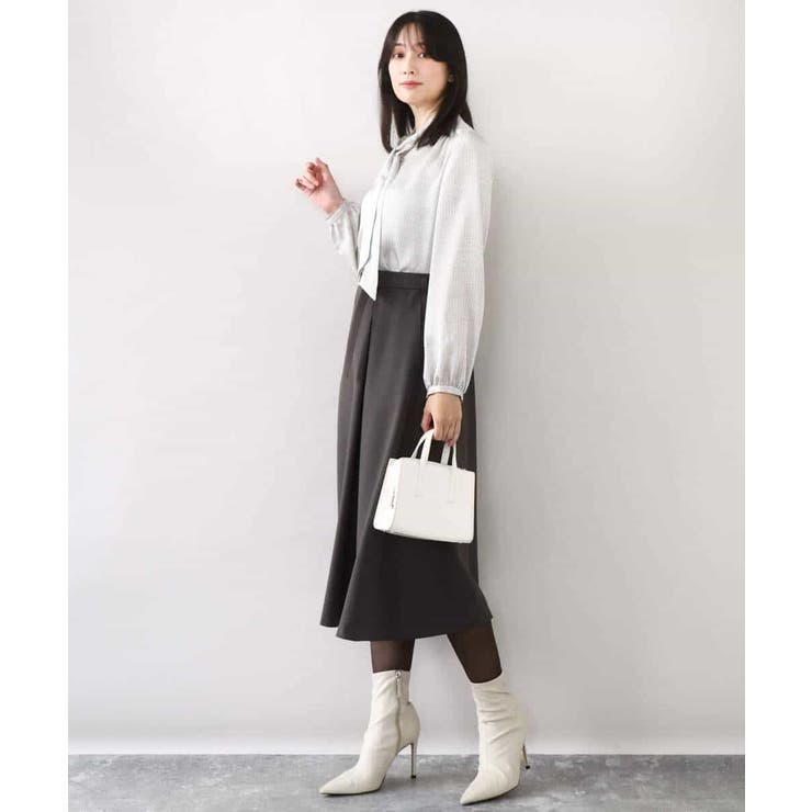 幾何柄ボウタイブラウス/洗える/WEB限定サイズあり | OFUON | 詳細画像25 