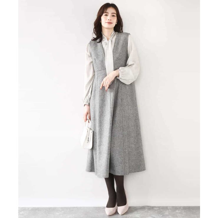 幾何柄ボウタイブラウス/洗える/WEB限定サイズあり | OFUON | 詳細画像30 