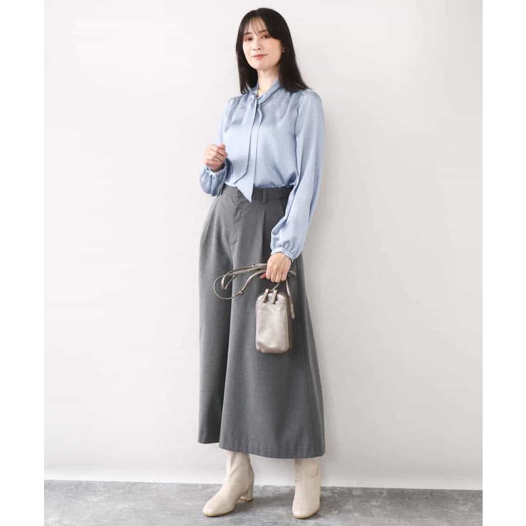 幾何柄ボウタイブラウス/洗える/WEB限定サイズあり | OFUON | 詳細画像8 