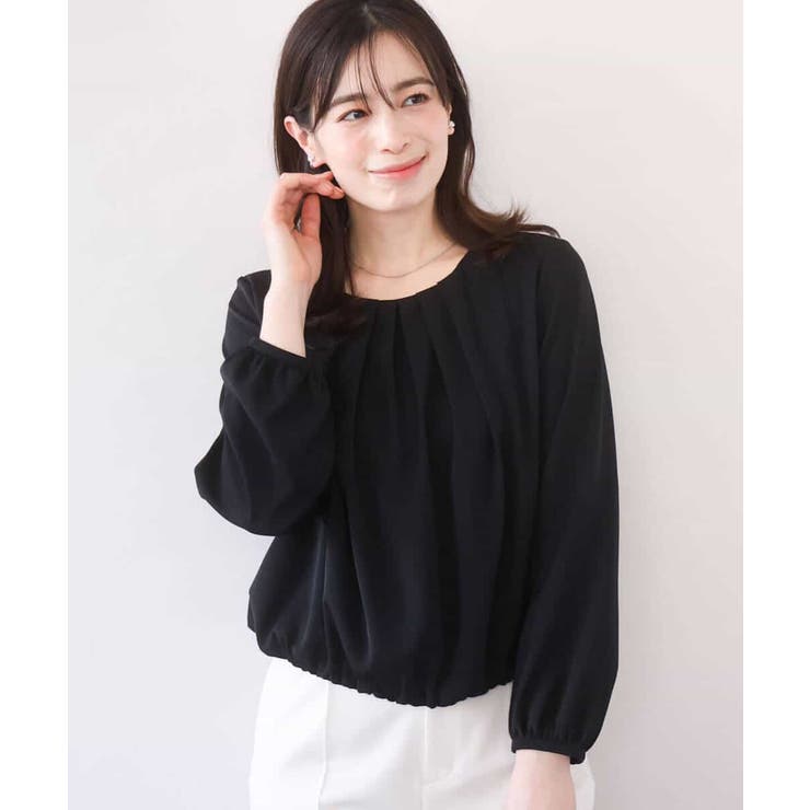 タックデザインジョーゼットブラウス(長袖)/UVカット/接触冷感/洗える | OFUON | 詳細画像12 