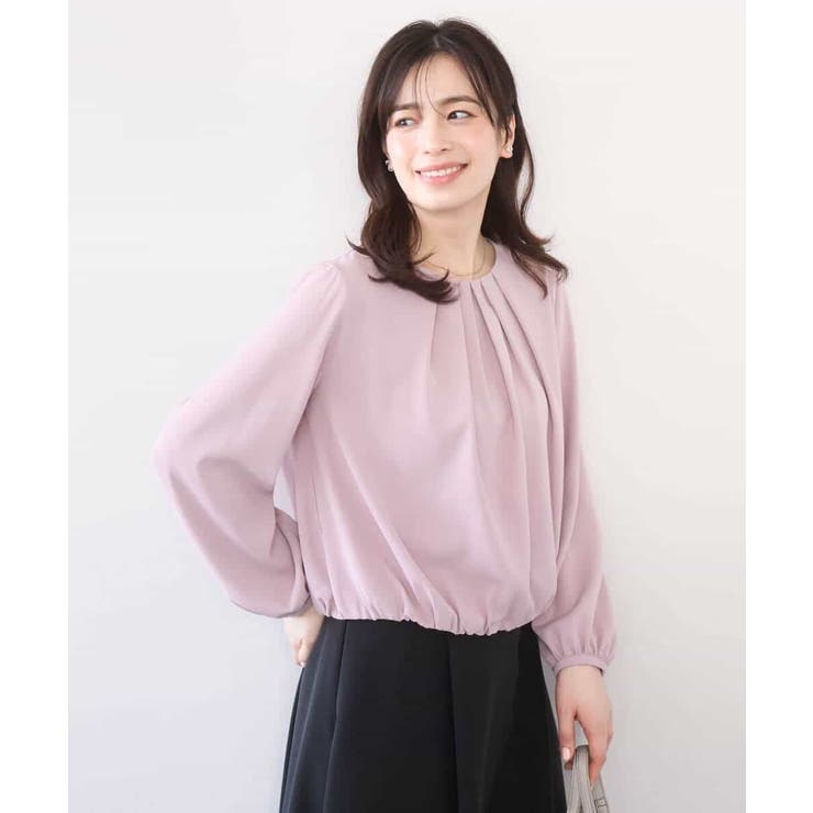 タックデザインジョーゼットブラウス(長袖)/UVカット/接触冷感/洗える | OFUON | 詳細画像16 