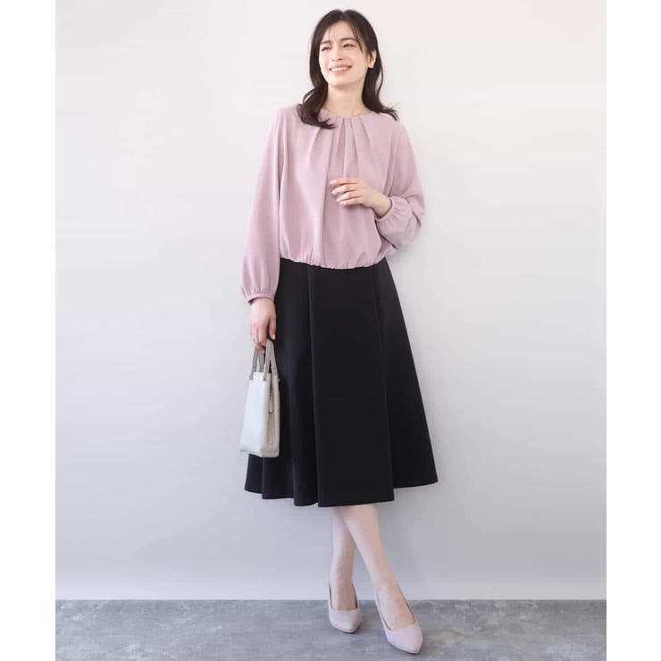 タックデザインジョーゼットブラウス(長袖)/UVカット/接触冷感/洗える | OFUON | 詳細画像18 