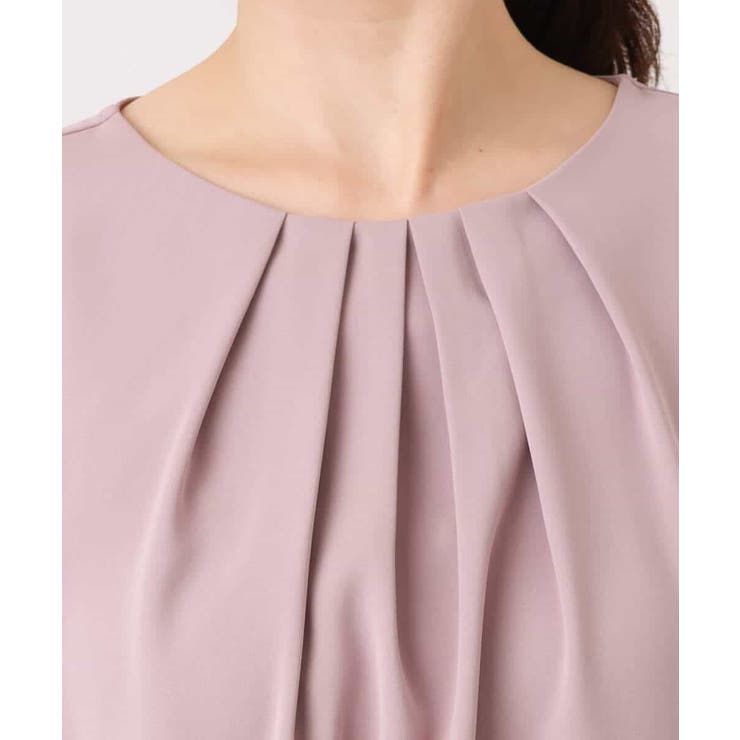 タックデザインジョーゼットブラウス(長袖)/UVカット/接触冷感/洗える | OFUON | 詳細画像23 