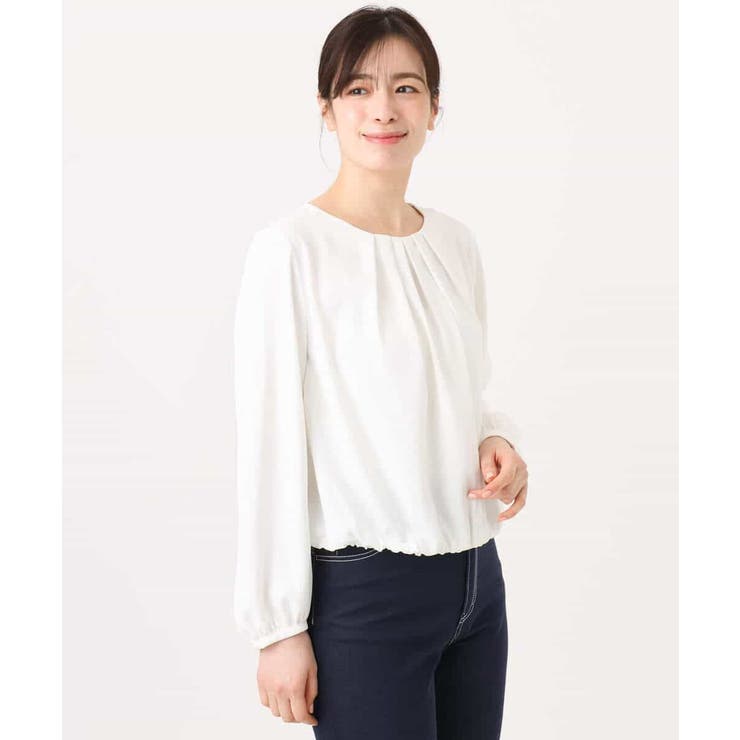 タックデザインジョーゼットブラウス(長袖)/UVカット/接触冷感/洗える | OFUON | 詳細画像28 