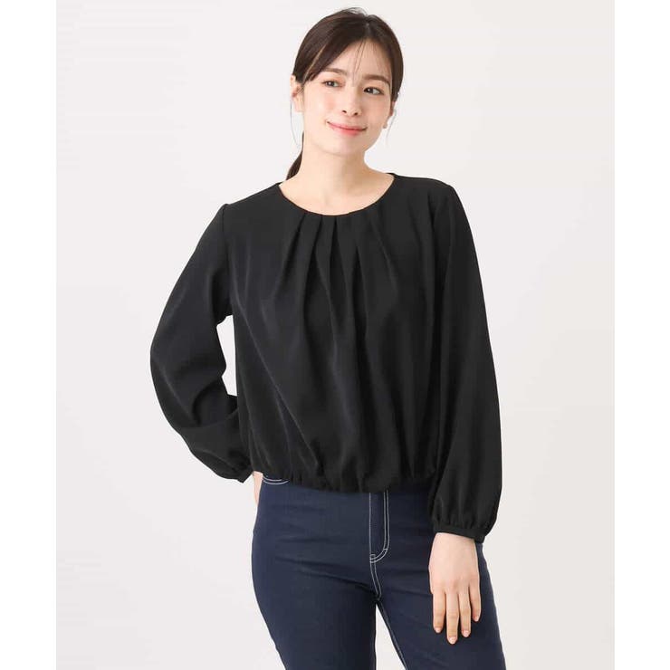 タックデザインジョーゼットブラウス(長袖)/UVカット/接触冷感/洗える | OFUON | 詳細画像30 