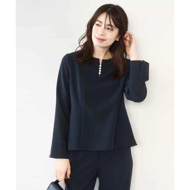 ダブルクロス ペプラムブラウス/洗える/WEB限定サイズあり | OFUON | 詳細画像12 