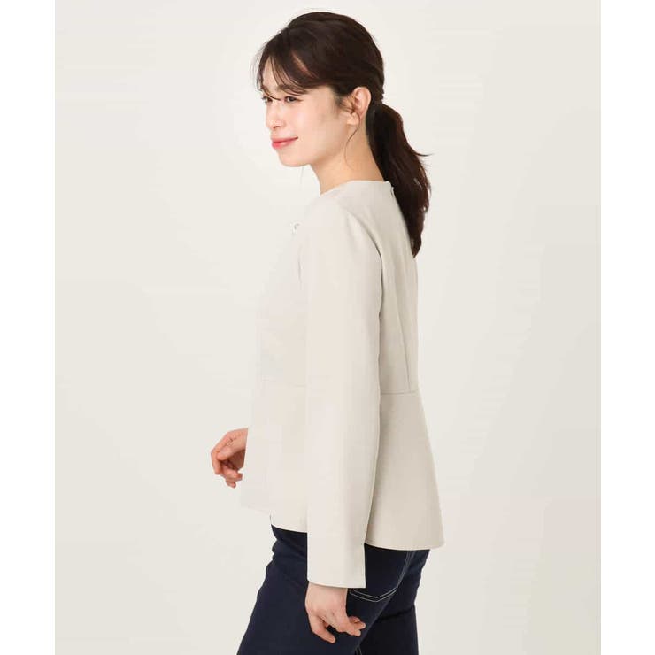 ダブルクロス ペプラムブラウス/洗える/WEB限定サイズあり | OFUON | 詳細画像2 