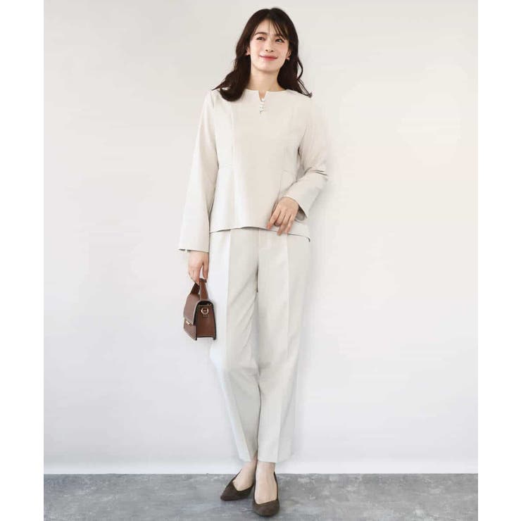 ダブルクロス ペプラムブラウス/洗える/WEB限定サイズあり | OFUON | 詳細画像22 