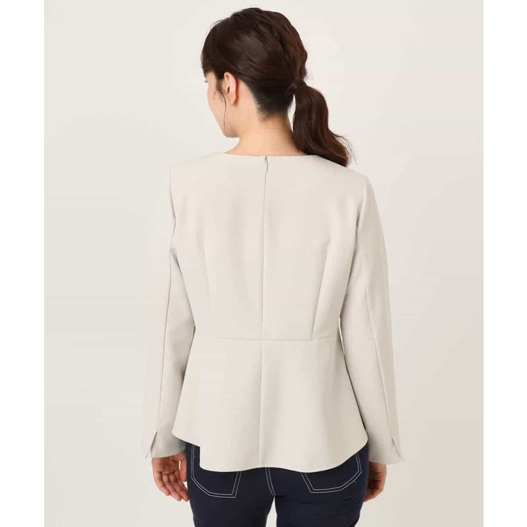 ダブルクロス ペプラムブラウス/洗える/WEB限定サイズあり | OFUON | 詳細画像3 