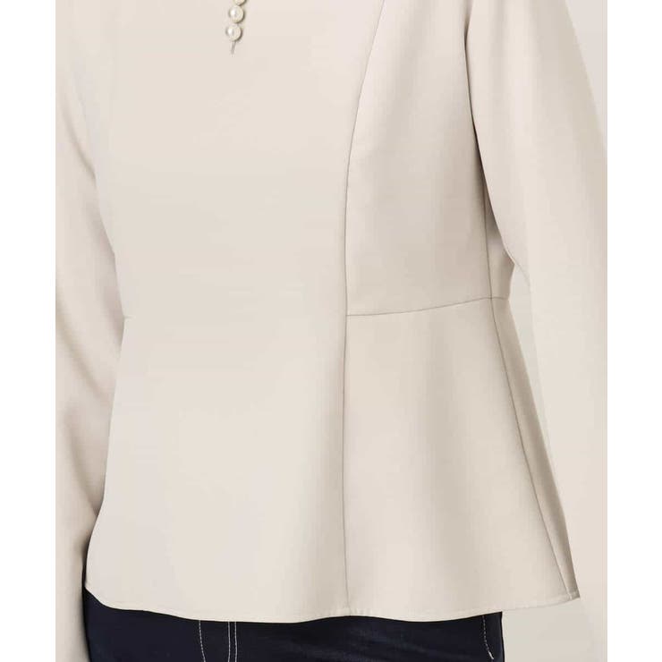 ダブルクロス ペプラムブラウス/洗える/WEB限定サイズあり | OFUON | 詳細画像8 