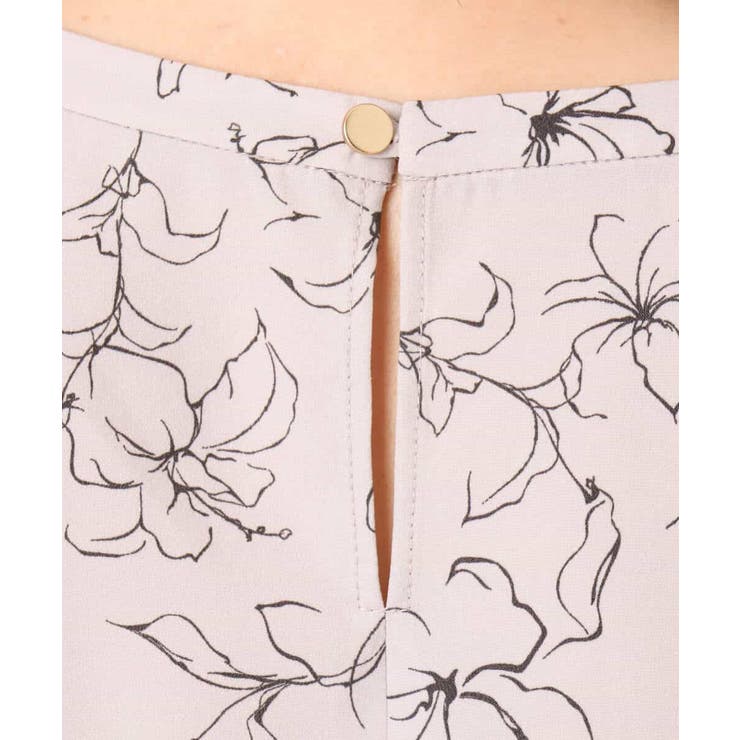 ラインフラワーボウタイ風ブラウス/洗える | OFUON | 詳細画像20 