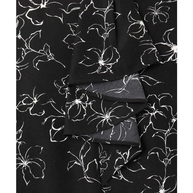 ラインフラワーボウタイ風ブラウス/洗える | OFUON | 詳細画像25 