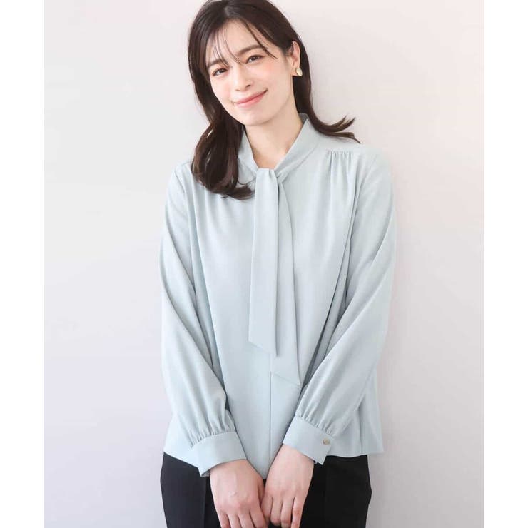 スムースジョーゼットボウブラウス/洗える/WEB限定サイズあり | OFUON | 詳細画像18 