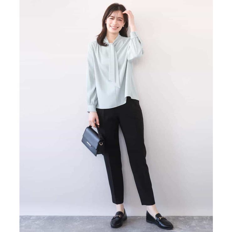 スムースジョーゼットボウブラウス/洗える/WEB限定サイズあり | OFUON | 詳細画像19 