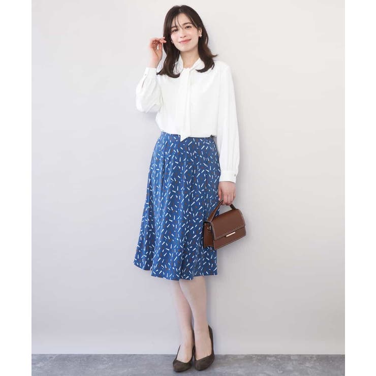 スムースジョーゼットボウブラウス/洗える/WEB限定サイズあり | OFUON | 詳細画像26 