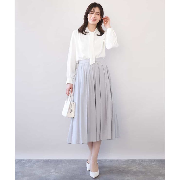 スムースジョーゼットボウブラウス/洗える/WEB限定サイズあり | OFUON | 詳細画像27 