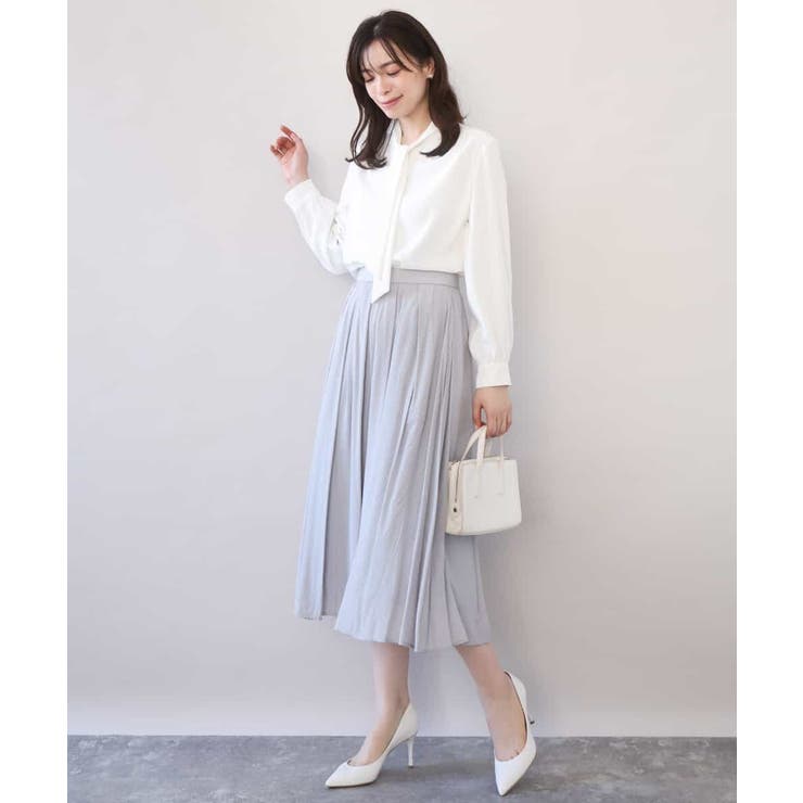 スムースジョーゼットボウブラウス/洗える/WEB限定サイズあり | OFUON | 詳細画像28 