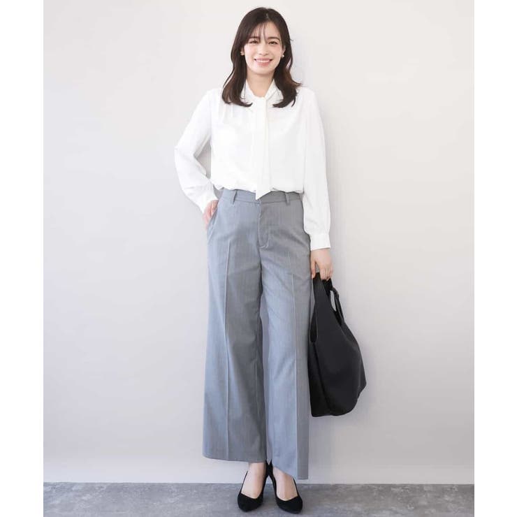 スムースジョーゼットボウブラウス/洗える/WEB限定サイズあり | OFUON | 詳細画像29 